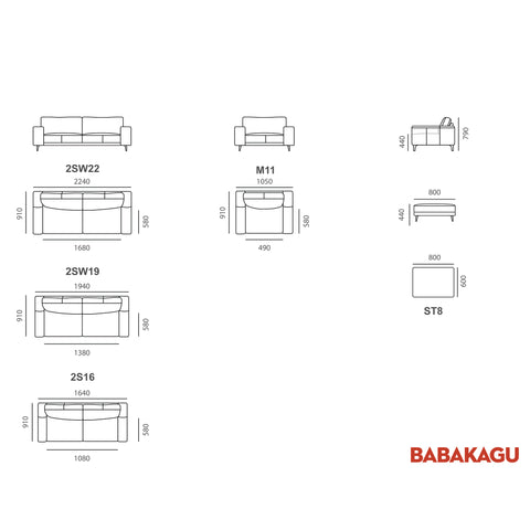 Sofa băng trong nhà Babakagu VE2865, sofa Da bò cao cấp, sofa Nhật