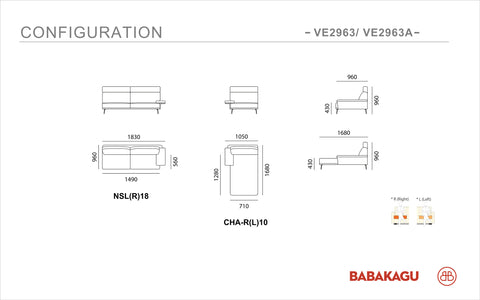 sofa Babakagu, sofa Da bò cao cấp, sofa Nhật Bản, ghế sofa góc