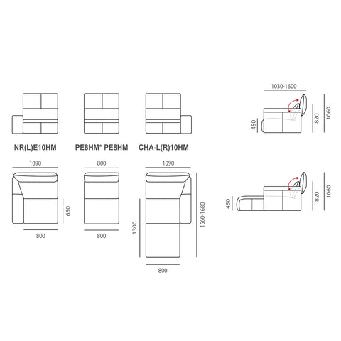 Sofa góc trong nhà Babakagu VE6001, sofa Da bò cao cấp, sofa góc chỉnh điện, sofa Nhật