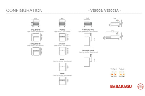 sofa babakagu, sofa góc, ghế sofa chỉnh điện, ghế sofa góc chỉnh điện, sofa Nhật