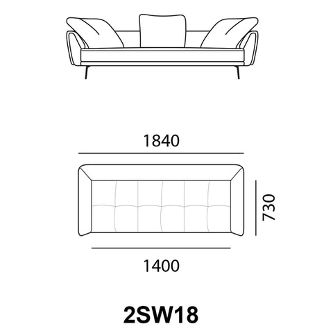 Sofa băng trong nhà Babakagu VE2932, sofa Da bò cao cấp, sofa Nhật