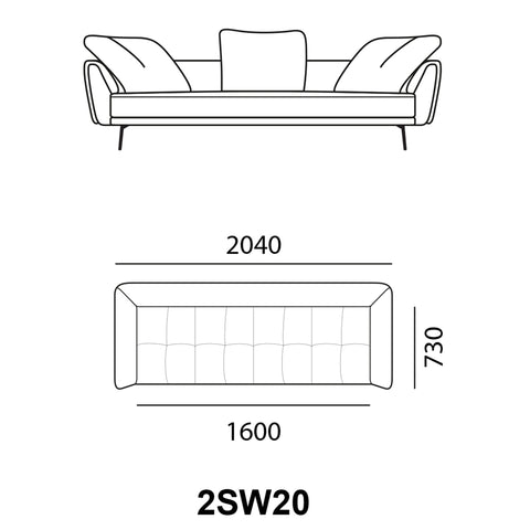 Sofa băng trong nhà Babakagu VE2932, sofa Da bò cao cấp, sofa Nhật