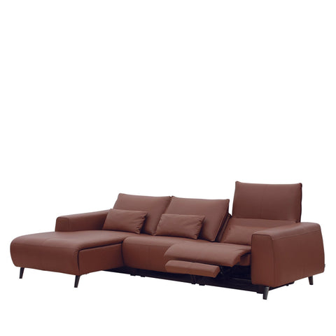 Sofa góc trong nhà Babakagu VE6001, sofa Da bò cao cấp, sofa góc chỉnh điện, sofa Nhật