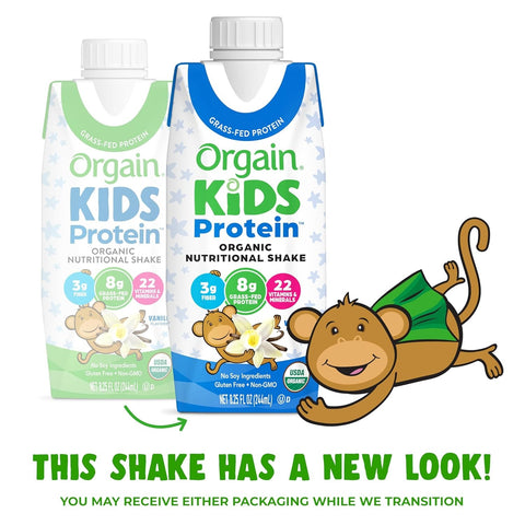 Sữa hữu cơ ORGAIN Kids Protein vị Vani - thùng 12 hộp 244ml