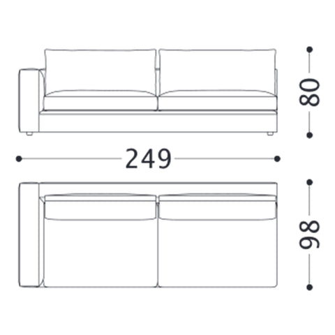 Sofa góc trong nhà ARCO, sofa Da bò cao cấp, sofa băng