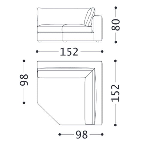 Sofa góc trong nhà ARCO / góc chéo - Cty CP TM TAG sofa góc trong nhà #