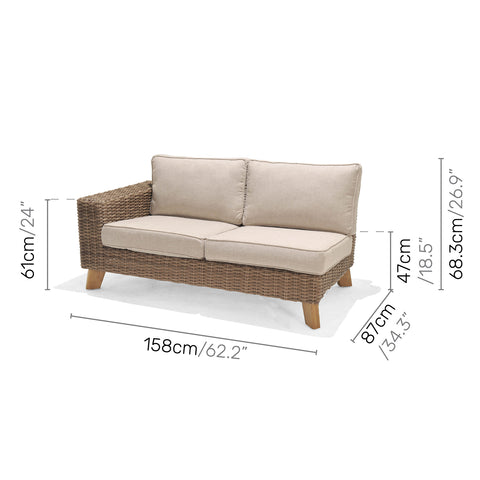 Sofa ngoài trời BAHAMAS / module cánh phải - Cty CP TM TAG module sofa ngoài trời #