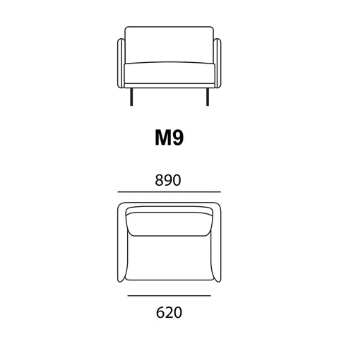 Ottoman trong nhà Babakagu VE2931A, sofa Da bò cao cấp, sofa Nhật