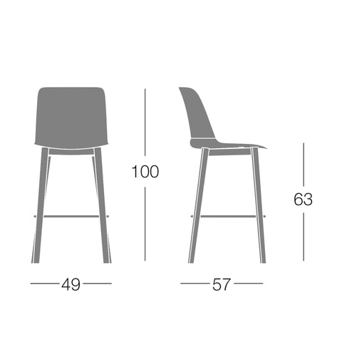 Ghế bar, ghế quầy bar TO-BE / chân gỗ