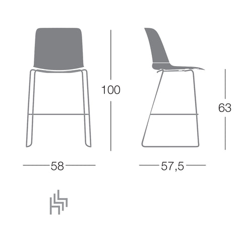 Ghế bar, ghế quầy bar TO-BE / chân bành