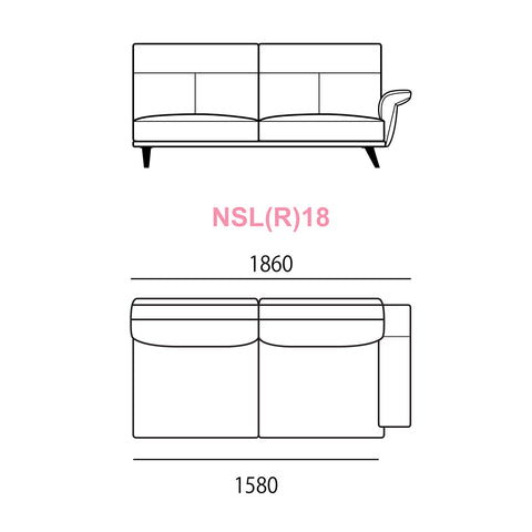 Sofa góc trong nhà Babakagu VE2893R, sofa Da bò cao cấp, sofa Nhật