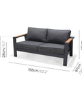 Ghế sofa ngoài trời PALAU 2-seater - Cty CP TM TAG sofa băng ngoài trời #