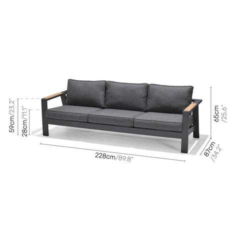 Ghế sofa ngoài trời PALAU 3-seater - Cty CP TM TAG sofa băng ngoài trời #