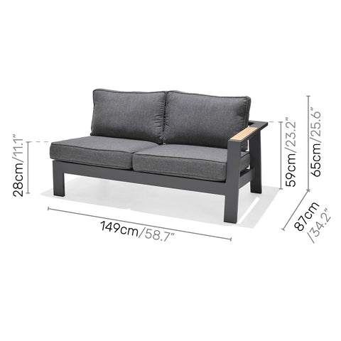 Module sofa ngoài trời PALAU 2-seater / trái - Cty CP TM TAG module sofa ngoài trời #