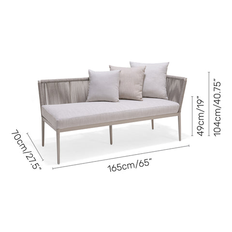 Ghế sofa ngoài trời TOPAZ light 2-seater