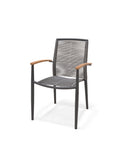 Ghế ăn ngoài trời TOPAZ roped armchair dark grey