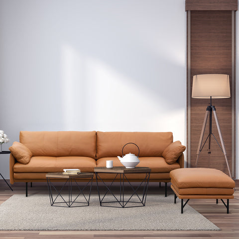 Sofa băng trong nhà Babakagu VE2933A, sofa Da bò cao cấp, sofa Nhật