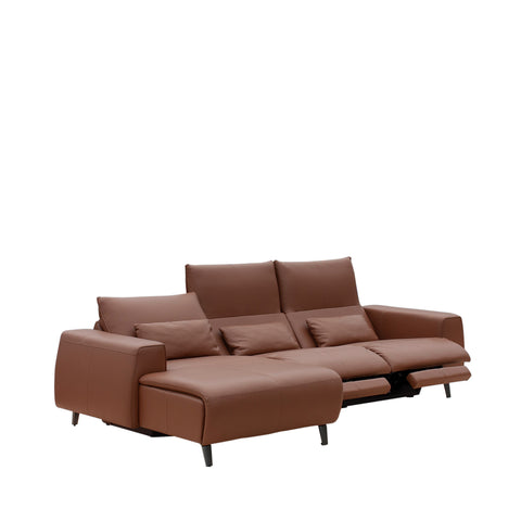 Sofa góc trong nhà Babakagu VE6001, sofa Da bò cao cấp, sofa góc chỉnh điện, sofa Nhật