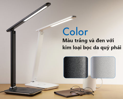 Đèn LED Để Bàn Hỗ Trợ Sạc Không Dây - GST006