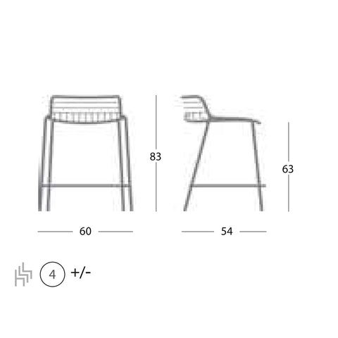 Ghế bar ngoài trời, ghế quầy bar ngoài trời To-be